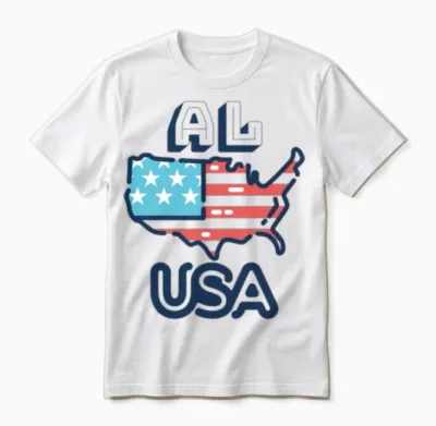 Al, Usa, Alabama Unisex T-Shirt - White