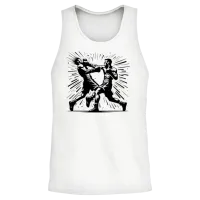 Retro Boxing Action the Decisive Punch Unisex Tank Top - White – 2