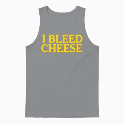 Funny Packer Cheesehead Bleed Cheese Unisex Tank Top - Sport Grey