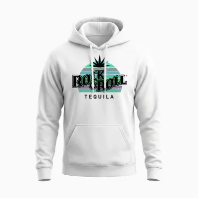 Rock N Roll Tequila Seventh Collection Unisex Hoodie - White