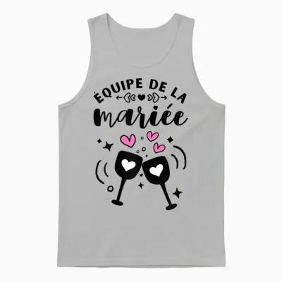 Women's Bride Team Woman Future Bride Evjf T-Shirt, White, Female X-Small Unisex Tank Top - Ash