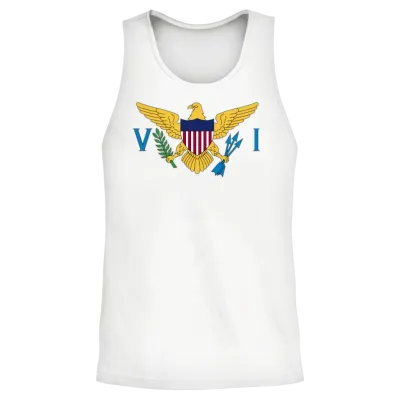 Flag of the United States Virgin Islands Unisex Tank Top - White