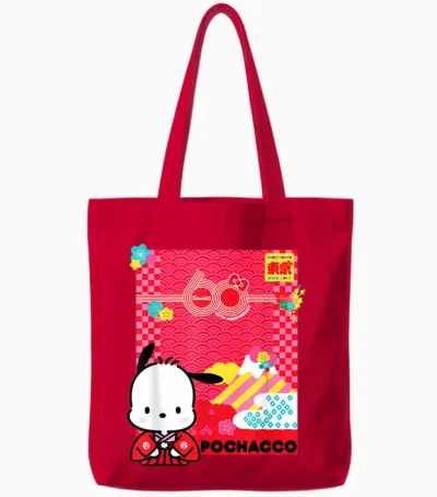 Pochacco Sanrio 60th Tote Bags - Red