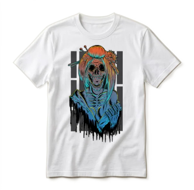 Undead Geisha Unisex T-Shirt - White