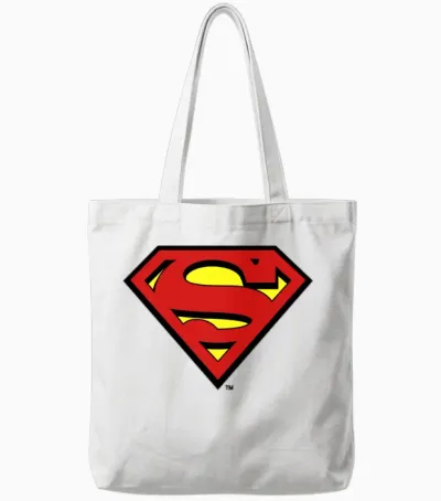 Superman S-Shield Tote Bags - White