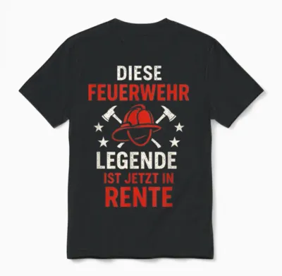Diese Feuerwehr Legende Ist Jetzt in Rente Unisex T-Shirt - Black