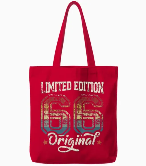 60th Birthday Man Woman 60 Years 1966 Funny Gift Tote Bags - Red