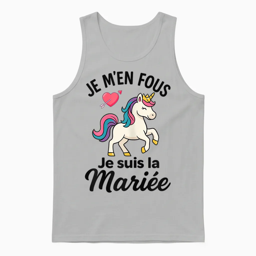 Future Bride Idea Evjf Costume Girl Unicorn Unisex Tank Top in Ash