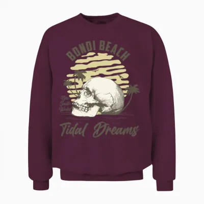 Bondi Beach New South Wales Unisex Sweatshirt - Maroon