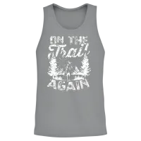 On the Trail Again - Hiking & Outdoors Unisex Tank Top - Sport Grey – 2