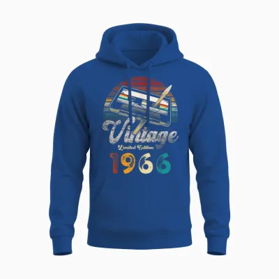 Vintage 1966 Geburtstag 60 Jahre Kassette Bleistift Unisex Hoodie - Royal