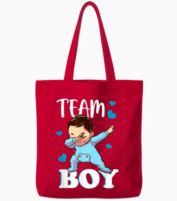 Gender Reveal Party Team Für Jungen, Babyparty, Passende Familie Tote Bags in Red