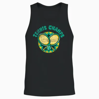 Tennis Champs Sports Champions Unisex Tank Top - Black