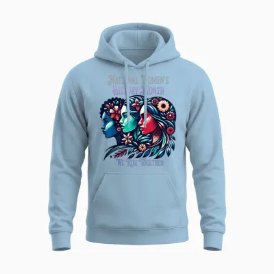 National Women's History Month Honoring Collection Unisex Hoodie - Light Blue