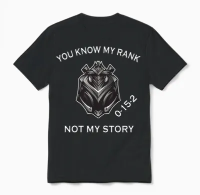 League Iron Feeder Legend Rank Lol Gamer Unisex T-Shirt - Black