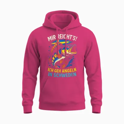 Mir Reicht's! Ich Geh Angeln in Schweden Unisex Hoodie - Heliconia