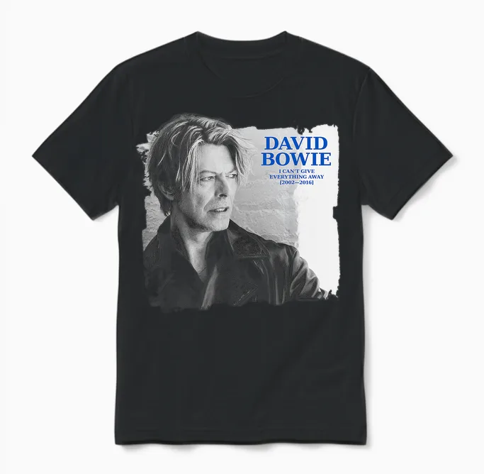 David Bowie Je Ne Peux Pas Tout Donner 2002-2016 Unisex T-Shirt in Black