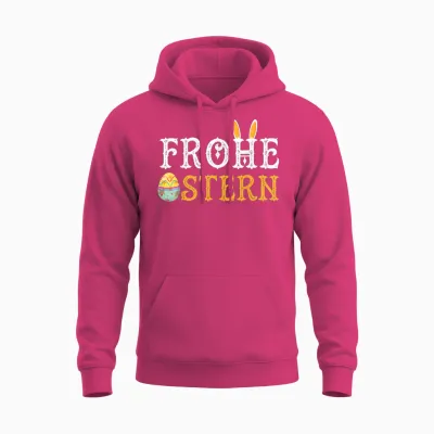 Frohe Ostern Mit Osterei Und Hasenohren Unisex Hoodie - Heliconia