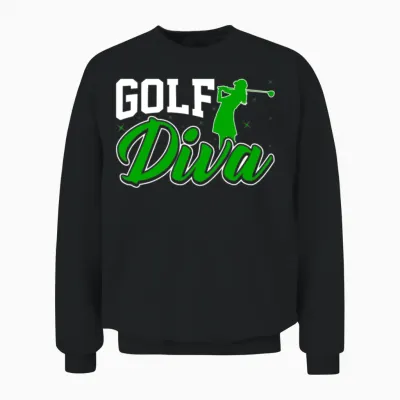 Golf Diva - Funny Golfing Golf Lover Women Lady Unisex Sweatshirt - Black