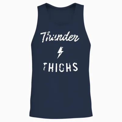 Thunder Thighs Unisex Tank Top - Navy