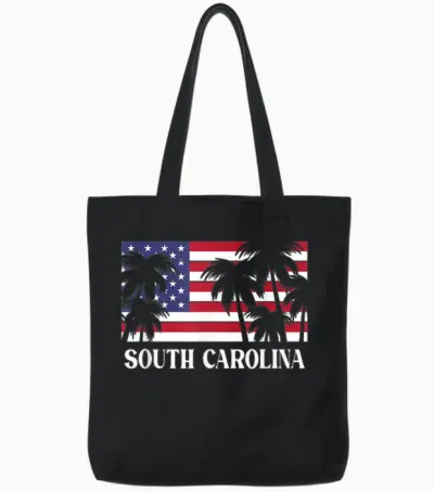 South Carolina Tote Bags - Black