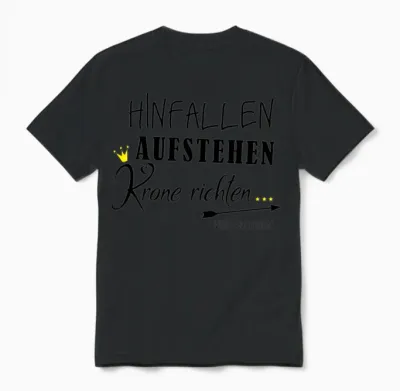 Fall Down, Get Up Unisex T-Shirt - Black