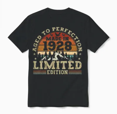 Jahrgang 1928 Retro Vintage Unisex T-Shirt - Black