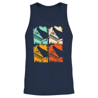 Retro Piano Pop Art Pianist Retro Keyboard Music Unisex Tank Top - Navy – 2
