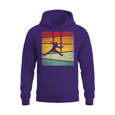 Fencing Retro Unisex Hoodie - Purple