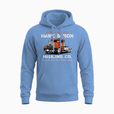 Hawk and Son Hauling Company Big Rig Pride Unisex Hoodie - Carolina Blue