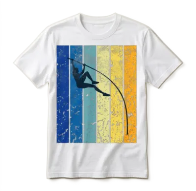 Pole Vaulting Pole Vault Retro Unisex T-Shirt - White