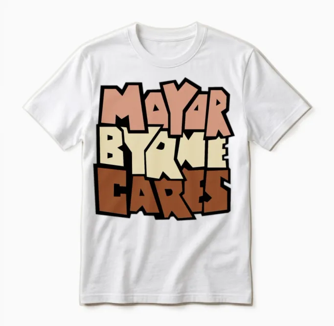 Mayor Byrne Cares Cars & Muscle Gift Unisex T-Shirt in White