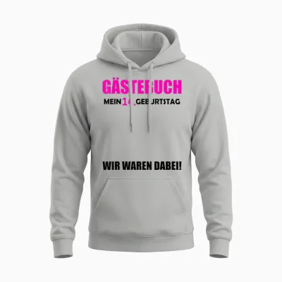 14. Geburtstag Jungen Gäste 14 Jahre 2011 Deko Gästebuch Unisex Hoodie - Ash
