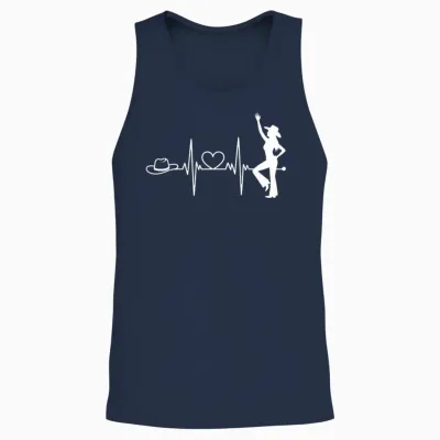 Line Dance Women's T-Shirt with Sayings Western Country Dance Dancer Unisex Tank Top - Navy