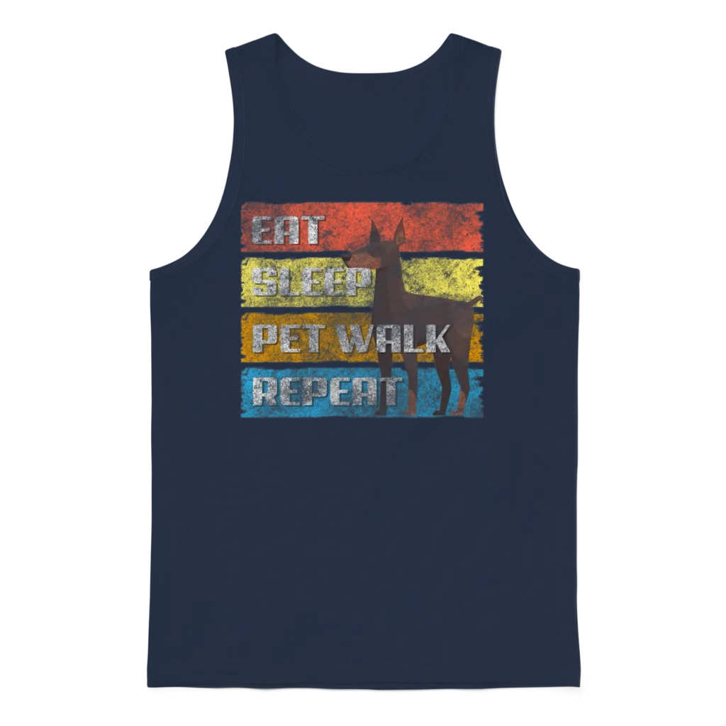 Doberman Pinscher Dogs Dog Love Pedigree Dog Unisex Tank Top - Navy