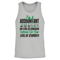 Accountant Bookkeeper Accounting Unisex Tank Top - Ash – 2