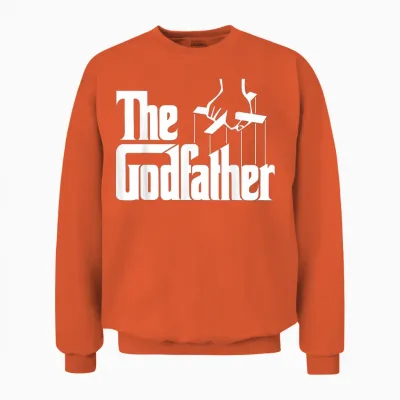 The Godfather Original White Title Logo Unisex Sweatshirt - Orange