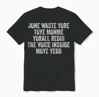 Jone Waste Yore Toye Monme Yorall Rediii Voice Inside My Yed Unisex T-Shirt - Black