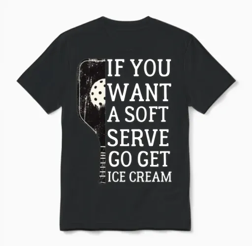Funny Vintage Pickleball Unisex T-Shirt in Black