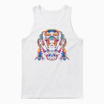 Newfoundland Dog Dog Sunglasses Popart Unisex Tank Top - White