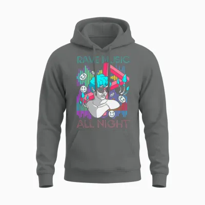 Techno House Music Music Dubstep Unisex Hoodie - Graphite Heather