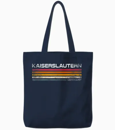 Kaiserslautern Retro Design Kaiserslautern Souvenir Germany Tote Bags - Navy