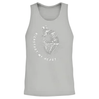 Valentine's Day Heart Kickstart My Heart Unisex Tank Top - Ash – 2