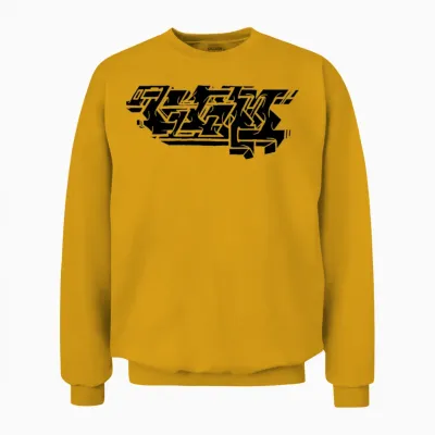 Graffiti Piece - Black Unisex Sweatshirt - Gold
