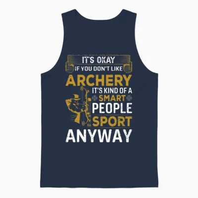 Funny Archery Sarcasm Unisex Tank Top - Navy