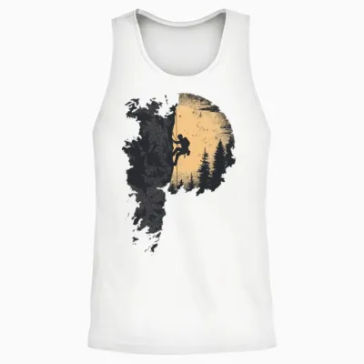 Klettern T-Shirt Berge Kletterer Bouldern Geschenk Berg Langarmshirt Unisex Tank Top - White