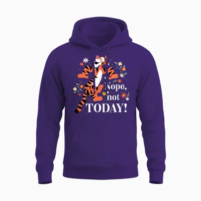 Winnie the Pooh - Tigger Nope Not Today Unisex Hoodie - Purple