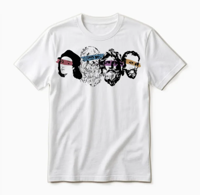 Renaissance-Ninja-Künstler-Shirt Zum Zeichnen Unisex T-Shirt in White