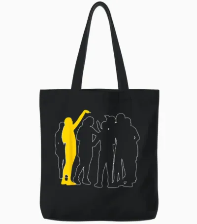 Sophie Pointing Meme Funny Basketball Tote Bags - Black