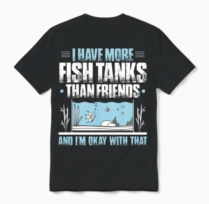 Fishkeeper Fishkeeping Aquarium Fish Tank Aquarist Unisex T-Shirt in Black